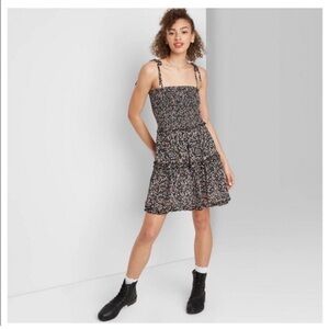 Floral Smocked Mini Dress